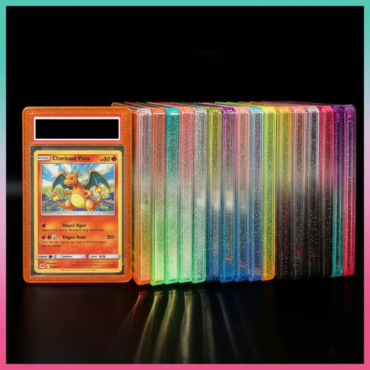 ShieldVault - Glitter TPU Slab Bumper Guard with Clear Back for PSA 35PT Graded Trading Card