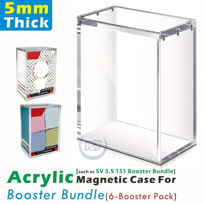 ShieldVault™ 5mm Magnetic Acrylic Case for Pokemon Booster Bundles - Fits 151, Paldean Fates & Modern Sets