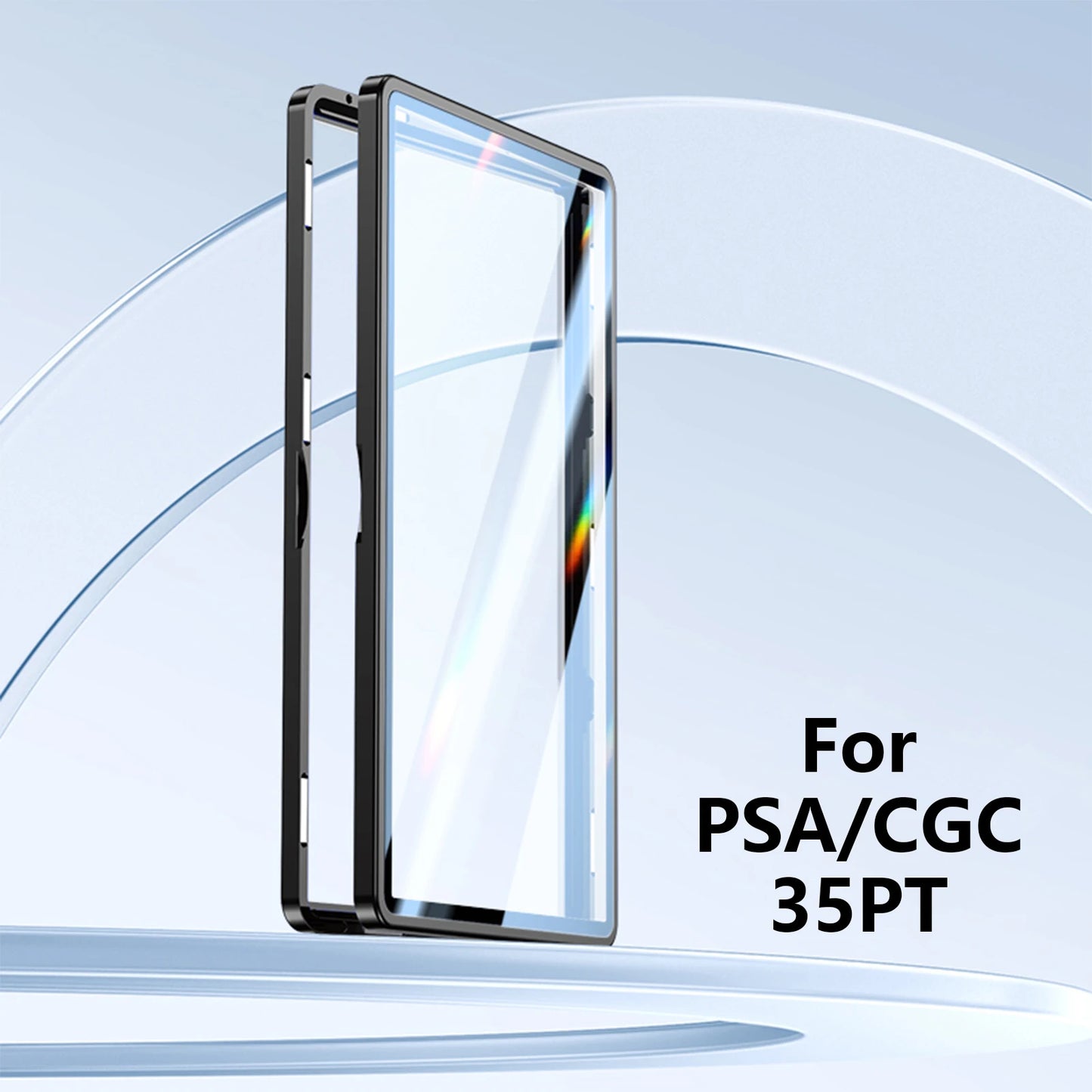 ShieldVault™ Titan Magnetic Slab Frame | Aluminum & UV Glass Protector for PSA, BGS, CGC Slabs